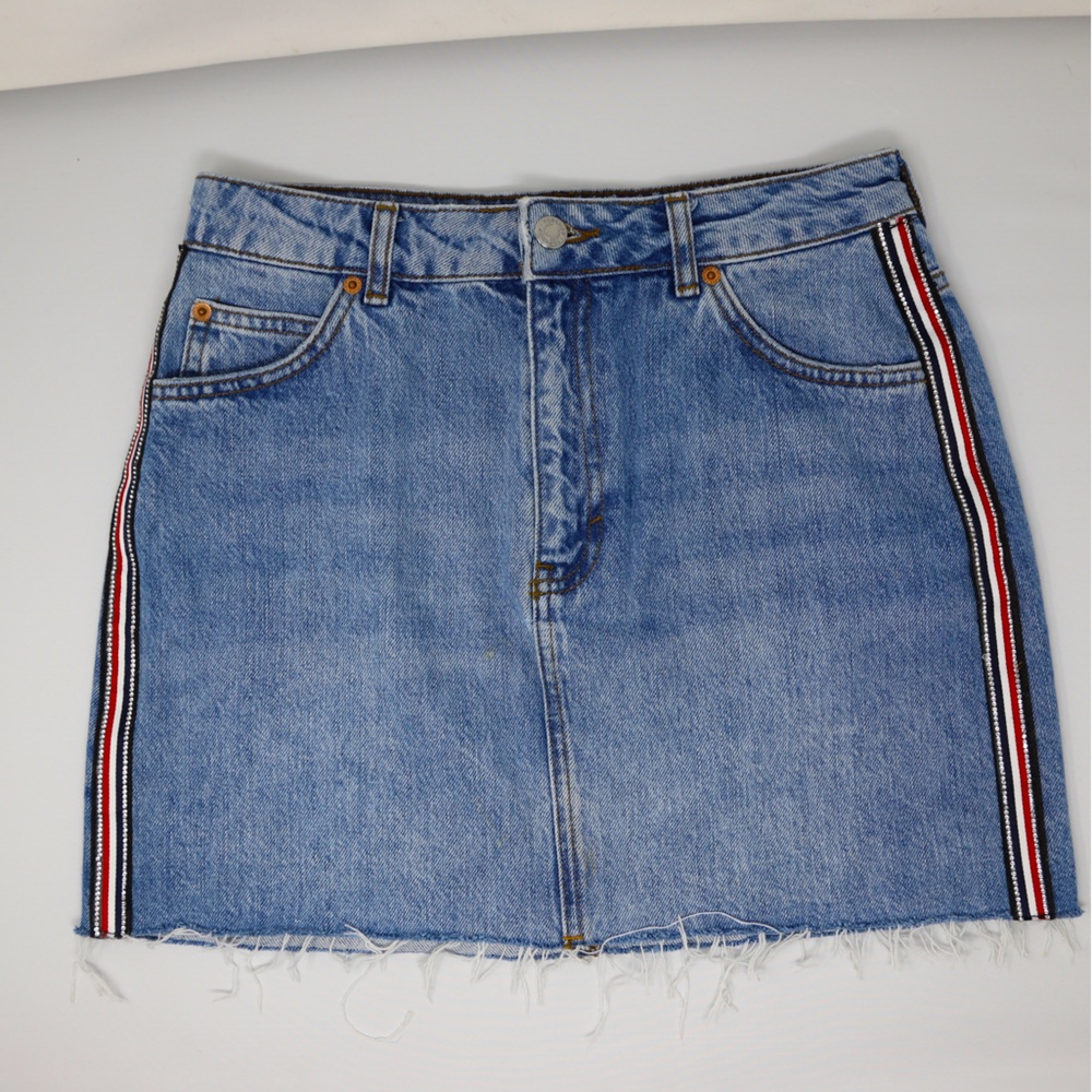 Top Shop Moto denim mini skirt size 6 Eras Tour